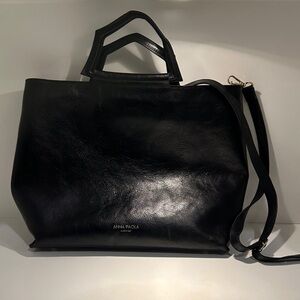 Anna Paola Elegant Black Tote Bag